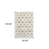 8' X 11' Ivory And Brown Geometric Shag Area Rug