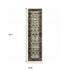 8' Red And Ivory Oriental Runner Rug
