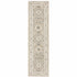 8' Beige And Ivory Oriental Runner Rug