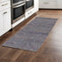 8' Blue And Ivory Runner Rug