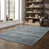 9' X 12' Blue and Gray Power Loom Area Rug