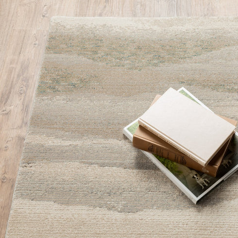 8' Blue And Gray Abstract Runner Rug