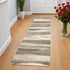8' Blue And Gray Abstract Runner Rug