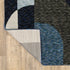 8' Blue And Ivory Geometric Runner Rug