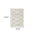 8' X 11' Gray and Ivory Geometric Shag Power Loom Area Rug