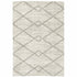 8' X 11' Gray and Ivory Geometric Shag Power Loom Area Rug