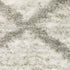 8' X 11' Gray and Ivory Geometric Shag Power Loom Area Rug