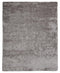8' X 10' Gray Shag Hand Tufted Area Rug
