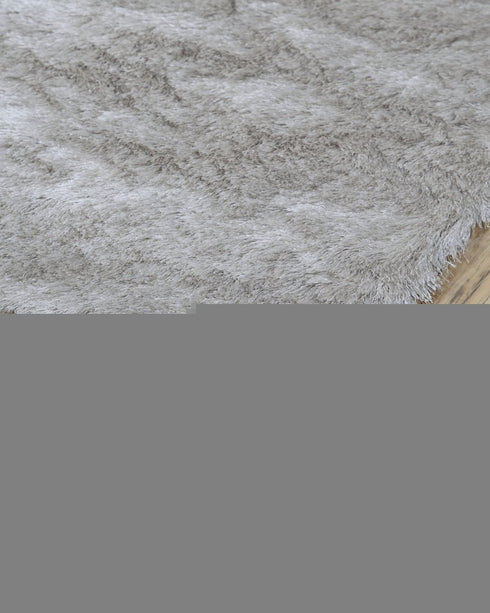 8' X 10' Gray Shag Hand Tufted Area Rug