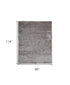 8' X 10' Gray Shag Hand Tufted Area Rug
