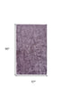 6' Purple Shag Tufted Handmade Runner Rug