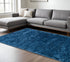 8' X 10' Blue And Green Shag Tufted Handmade Area Rug