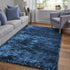 8' X 10' Blue And Green Shag Tufted Handmade Area Rug