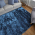 8' X 10' Blue And Green Shag Tufted Handmade Area Rug