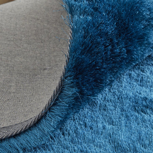 8' X 10' Blue And Green Shag Tufted Handmade Area Rug