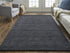8' X 11' Black Wool Hand Woven Area Rug