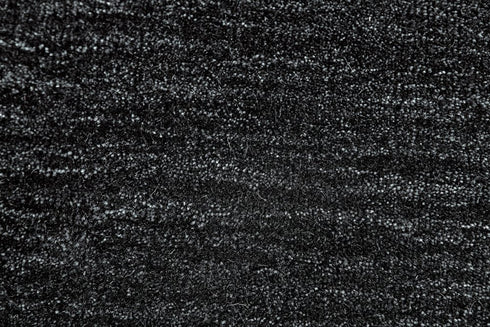 8' X 11' Black Wool Hand Woven Area Rug
