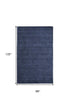 8' X 11' Blue Wool Hand Woven Area Rug