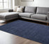 8' X 11' Blue Wool Hand Woven Area Rug