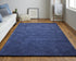 8' X 11' Blue Wool Hand Woven Area Rug