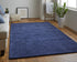 8' X 11' Blue Wool Hand Woven Area Rug