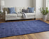 8' X 11' Blue Wool Hand Woven Area Rug