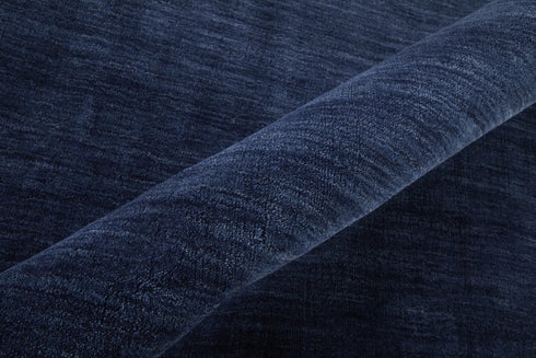 8' X 11' Blue Wool Hand Woven Area Rug