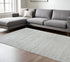 8' Ivory Geometric Hand Woven Runner Rug