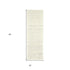 8' Ivory Geometric Hand Woven Runner Rug