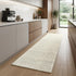 8' Ivory Geometric Hand Woven Runner Rug