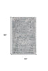 5' X 8' Blue and Gray Abstract Hand Woven Area Rug