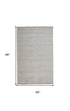 5' X 8' Gray And Silver Hand Woven Area Rug