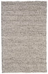 5' X 8' Gray and Ivory Wool Hand Woven Area Rug