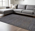 8' X 11' Brown Blue And Taupe Hand Woven Area Rug
