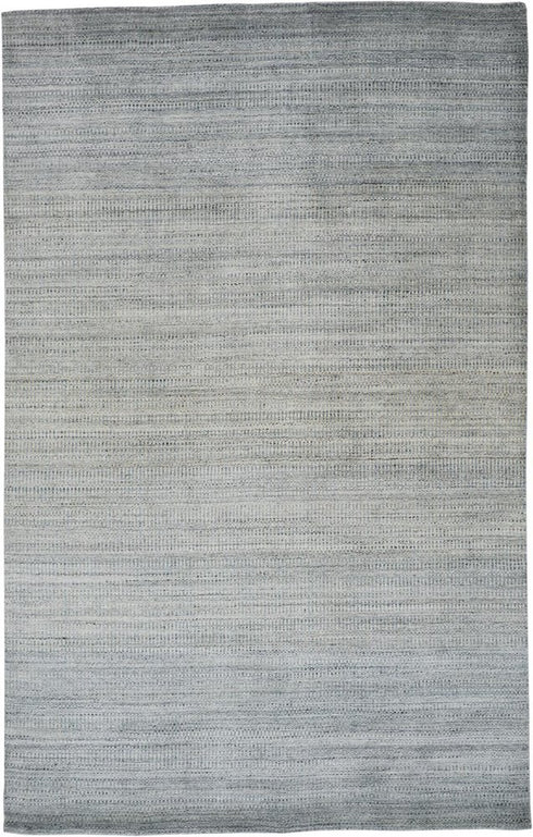 5' X 8' Blue and Gray Ombre Hand Woven Area Rug