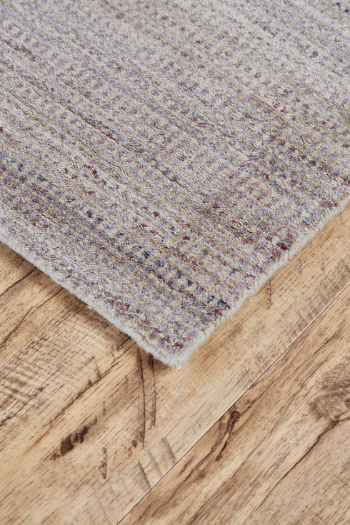 5' X 8' Blue Purple And Tan Ombre Hand Woven Area Rug