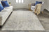 8' X 11' Gray and Ivory Abstract Area Rug