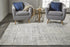 8' X 11' Gray and Ivory Abstract Area Rug