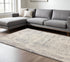 8' X 11' Gray and Ivory Abstract Area Rug
