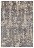 8' X 11' Gray And Gold Abstract Area Rug
