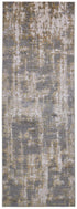 8' X 11' Gray And Gold Abstract Area Rug