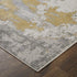 8' X 11' Ivory Gray And Gold Abstract Area Rug