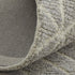 8' Gray and Ivory Round Wool Geometric Hand Tufted Area Rug