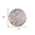 8' Gray and Ivory Round Wool Geometric Hand Tufted Area Rug