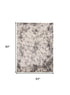 5' X 8' Ivory Gray And Taupe Abstract Stain Resistant Area Rug
