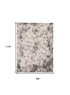 5' X 8' Ivory Gray And Taupe Abstract Stain Resistant Area Rug
