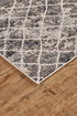 5' X 8' Ivory Gray And Taupe Abstract Stain Resistant Area Rug
