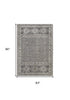8' X 10' Gray And Ivory Abstract Distressed Area Rug