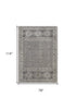 8' X 10' Gray And Ivory Abstract Distressed Area Rug