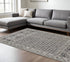 8' X 10' Gray And Ivory Abstract Distressed Area Rug